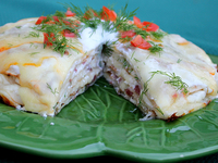 Закусочный торт с мясом