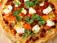 Пирог с ветчиной и овощами