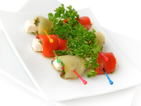 Рулеты из болгарского перца с сыром