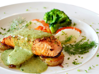 Зеленый творожный соус