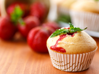 Маффины с клубникой