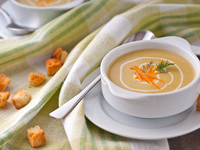 Сырный суп с рисом и куриным филе