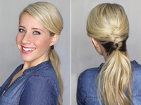 Конский хвост с плетением: Мастер-класс