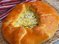 Дрожжевой пирог с сыром