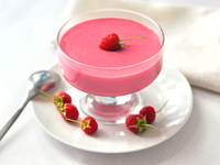 Малиново-сметанное желе