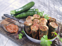 Помидоры, запеченные с кабачками