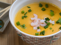 Сырный суп с креветками