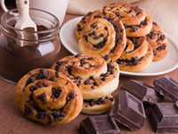 Французские булочки с шоколадом