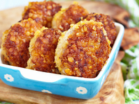 Куриные оладьи с чесноком