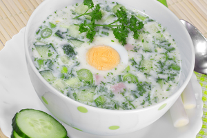 Как приготовить окрошку на сыворотке (ВИДЕО)