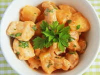 Тушеный картофель с курицей