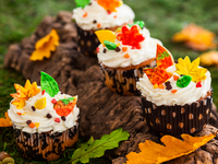 Осенние капкейки из тыквы