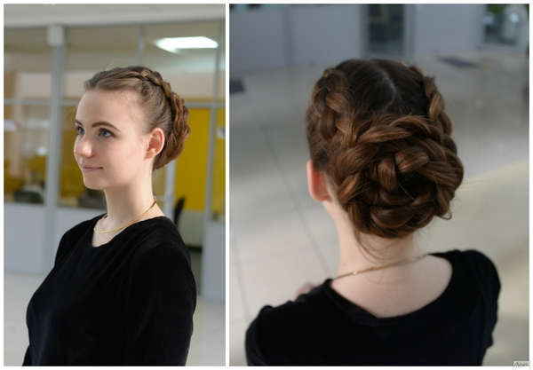 Стильная прическа с плетением: Мастер-класс