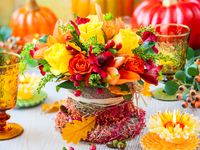 Композиции и букеты из осенних цветов: ТОП-15 идей