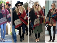 Пончо – главный звездный тренд осени 2014