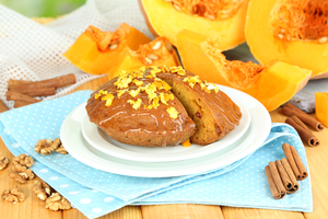 Как приготовить тыквенный кекс с медовой глазурью