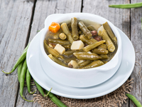 Постное карри из стручковой фасоли с тофу