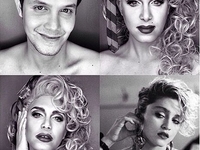 Парень перевоплощается в Мадонну и других звезд с помощью макияжа