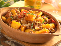 Тыквенное жаркое с мясным фаршем