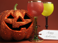 Идеи на Хэллоуин: тыква в блестках