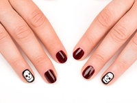 Маникюр на Хэллоуин с черепом: Мастер-класс