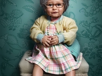 Фотограф превратил детей в пенсионеров