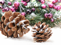 Новогодние украшения из бумаги: Еловые шишки