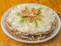 Рецепты на Новый год: Печеночный торт