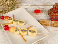 Детский Новый год: Снеговики из фруктов