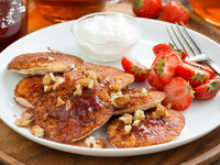 Творожные оладьи с овсяными хлопьями