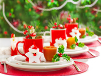 Украшение новогоднего стола (видео)