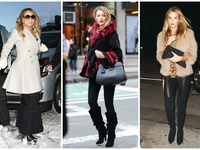 Верхняя одежда для зимы: Звездные примеры