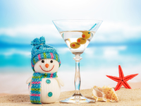 Коктейли на Новый год: Мартини с оливками