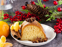 Рецепты на Рождество: Творожный кекс с мандаринами