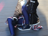 Модные вязаные шапки: Street style