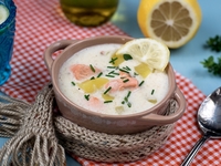 Финский сливочный суп с лососем
