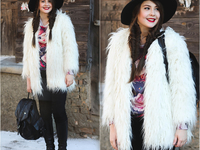 Модные шубы из искусственного меха: Street style