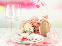 День святого Валентина: сервировка в розовых тонах