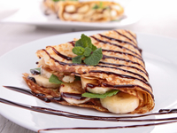 Масленица 2015: Блины с бананами и шоколадом