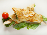 Масленица 2015: Блины с мясом курицы и плавленым сыром