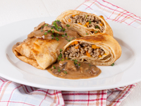 Масленица 2015: Рецепт блинов с мясом и грибами