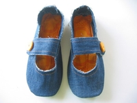Детские тапочки из старых джинс: Как пошить (фото)