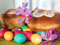 Быстрый бездрожжевой кулич