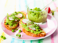 Весенний завтрак: Мусс из зеленого горошка