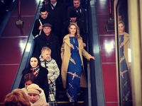 Наталья Водянова спустилась в метро