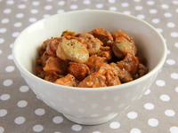 Тушеная телятина с зелеными бобами