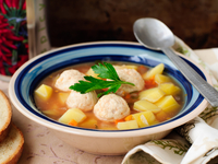 Суп с куриными фрикадельками
