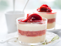 Творожный десерт с ревенем