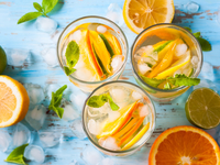 Летний цитрусовый коктейль с ромом