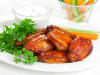 Жареные куриные крылышки в цитрусовой глазури